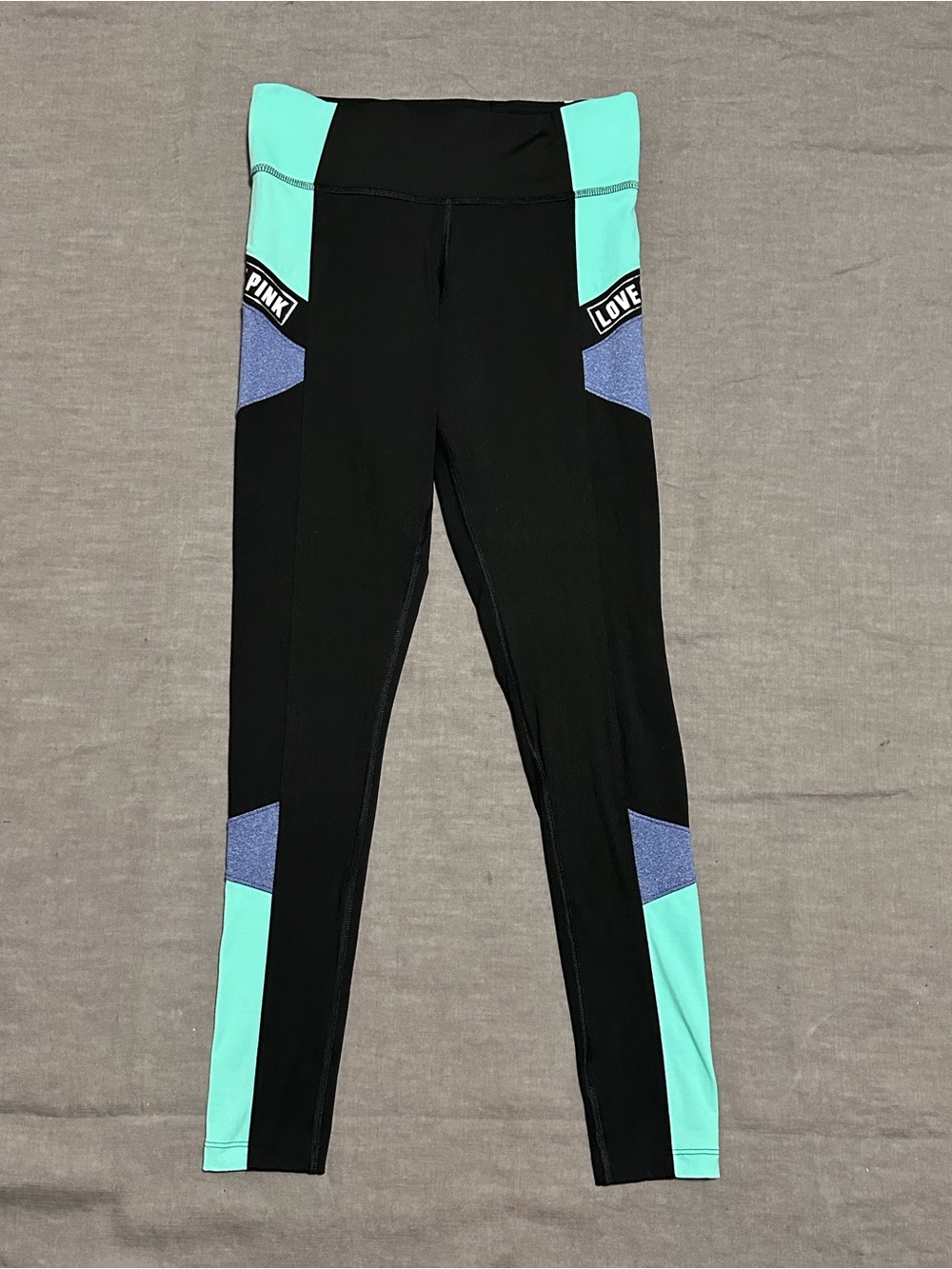 PINK Victoria's Secret Black, Mint & Blue Leggings